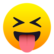 😝 Emoji Gesicht mit herausgestreckter Zunge und zusammengekniffenen Augen JoyPixels 6.5.