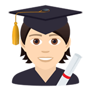 🧑🏻‍🎓 Emoji Estudiante: Tono De Piel Claro en JoyPixels 6.5.