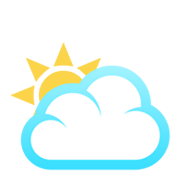 🌥️ Emoji Sonne hinter großer Wolke JoyPixels 6.5.
