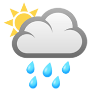 🌦️ Emoji Sonne hinter Regenwolke JoyPixels 6.5.