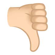 👎🏻 Emoji Daumen runter: helle Hautfarbe JoyPixels 6.5.