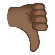 👎🏾 Emoji Daumen runter: mitteldunkle Hautfarbe JoyPixels 6.5.