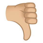 Emoji 👎🏼 Pollice Verso: Carnagione Abbastanza Chiara su JoyPixels 6.5.