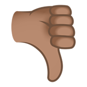 👎🏽 Emoji Daumen runter: mittlere Hautfarbe JoyPixels 6.5.