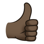👍🏿 Emoji Polegar Para Cima: Pele Escura na JoyPixels 6.5.