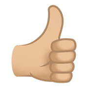 👍🏼 Emoji Polegar Para Cima: Pele Morena Clara na JoyPixels 6.5.