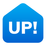 🆙 Emoji Schriftzug „UP!“ im blauen Quadrat JoyPixels 6.5.