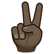 Emoji ✌🏿 Vittoria: Carnagione Scura su JoyPixels 6.5.