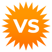 🆚 Emoji Großbuchstaben VS in orangefarbenem Quadrat JoyPixels 6.5.