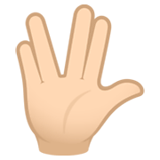 Emoji 🖖🏻 Saluto Vulcaniano: Carnagione Chiara su JoyPixels 6.5.