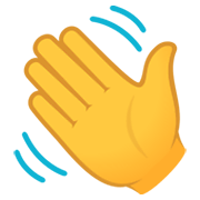👋 Emoji Mano Saludando en JoyPixels 6.5.