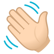 👋🏻 Emoji Mano Saludando: Tono De Piel Claro en JoyPixels 6.5.