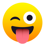 😜 Emoji zwinkerndes Gesicht mit herausgestreckter Zunge JoyPixels 6.5.