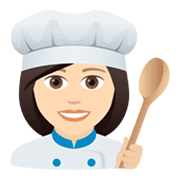 Émoji 👩🏻‍🍳 Cuisinière : Peau Claire sur JoyPixels 6.5.