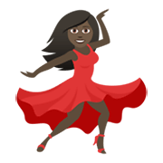 Émoji 💃🏿 Danseuse : Peau Foncée sur JoyPixels 6.5.