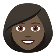 👩🏿 Emoji Mujer: Tono De Piel Oscuro en JoyPixels 6.5.