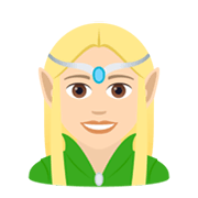Emoji 🧝🏻‍♀️ Elfo Donna: Carnagione Chiara su JoyPixels 6.5.