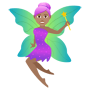 Emoji 🧚🏽‍♀️ Fata Donna: Carnagione Olivastra su JoyPixels 6.5.