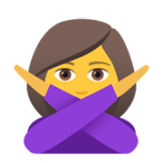 🙅‍♀️ Emoji Frau mit überkreuzten Armen JoyPixels 6.5.