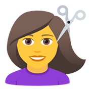 💇‍♀️ Emoji Frau beim Haareschneiden JoyPixels 6.5.