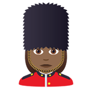 Emoji 💂🏾‍♀️ Guardia Donna: Carnagione Abbastanza Scura su JoyPixels 6.5.