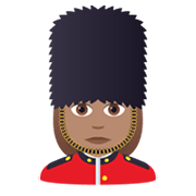 Emoji 💂🏽‍♀️ Guardia Donna: Carnagione Olivastra su JoyPixels 6.5.