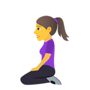 Emoji 🧎‍♀️ Donna Inginocchiata su JoyPixels 6.5.