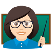 👩🏻‍🏫 Emoji Professora: Pele Clara na JoyPixels 6.5.