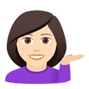 💁🏻‍♀️ Emoji Infoschalter-Mitarbeiterin: helle Hautfarbe JoyPixels 6.5.