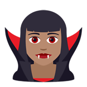 Émoji 🧛🏽‍♀️ Vampire Femme : Peau Légèrement Mate sur JoyPixels 6.5.
