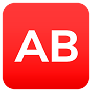 🆎 Emoji Großbuchstaben AB in rotem Quadrat JoyPixels 7.0.