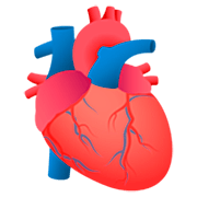 Corazón anatómico JoyPixels 7.0.
