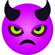 👿 Emoji Rosto Zangado Com Chifres na JoyPixels 7.0.