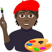 🧑🏿‍🎨 Emoji Artista: Tono De Piel Oscuro en JoyPixels 7.0.