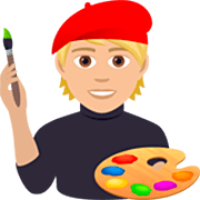Emoji 🧑🏼‍🎨 Artista: Carnagione Abbastanza Chiara su JoyPixels 7.0.