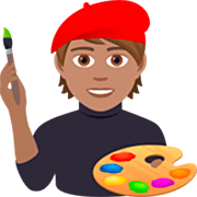 🧑🏽‍🎨 Emoji Artista: Tono De Piel Medio en JoyPixels 7.0.