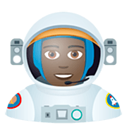 Astronaut(in): dunkle Hautfarbe JoyPixels 7.0.