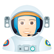 Emoji 🧑🏻‍🚀 Astronauta: Carnagione Chiara su JoyPixels 7.0.