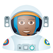 🧑🏾‍🚀 Emoji Astronauta: Pele Morena Escura na JoyPixels 7.0.