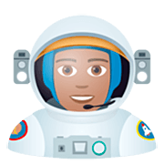 🧑🏽‍🚀 Emoji Astronaut(in): mittlere Hautfarbe JoyPixels 7.0.