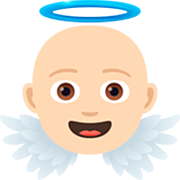 👼🏻 Emoji Bebê Anjo: Pele Clara na JoyPixels 7.0.