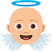 👼🏼 Emoji Bebé ángel: Tono De Piel Claro Medio en JoyPixels 7.0.