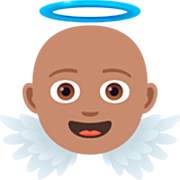 👼🏽 Emoji Bebê Anjo: Pele Morena na JoyPixels 7.0.