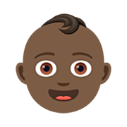 👶🏿 Emoji Bebé: Tono De Piel Oscuro en JoyPixels 7.0.