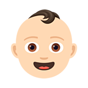 Emoji 👶🏻 Neonato: Carnagione Chiara su JoyPixels 7.0.