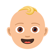 Emoji 👶🏼 Neonato: Carnagione Abbastanza Chiara su JoyPixels 7.0.