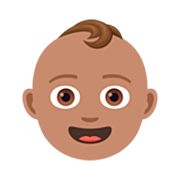 👶🏽 Emoji Baby: mittlere Hautfarbe JoyPixels 7.0.