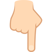 👇🏻 Emoji Dorso Da Mão Com Dedo Indicador Apontando Para Baixo: Pele Clara na JoyPixels 7.0.