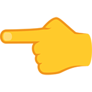 👈 Emoji Dorso Da Mão Com Dedo Indicador Apontando Para A Esquerda na JoyPixels 7.0.