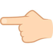 👈🏻 Emoji Dorso Da Mão Com Dedo Indicador Apontando Para A Esquerda: Pele Clara na JoyPixels 7.0.